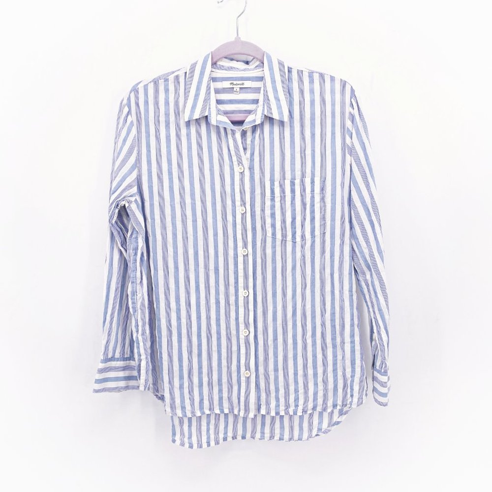 Madewell Crinkle Oversized Button Up Shirt